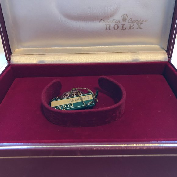 Rolex Day-Date,18 k Gold ladies watch with diamonds, with Rolex leather strap. - Picture 7 of 12